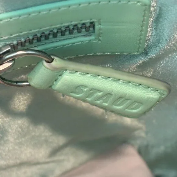 🐢STAUD Beaded Cote Bag - BABY TURTLE - Green and White 🐢 - Picture 10 of 16